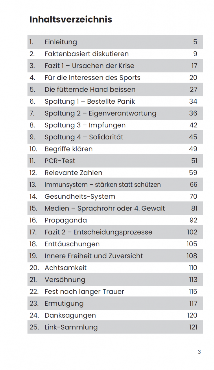 VERUNGLimpfungen – Inhaltsverzeichnis